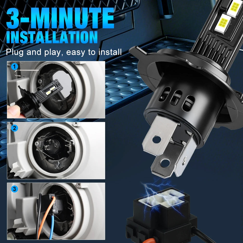XSTORM H4 LED Headlights Canbus H7 LED Fog Headlights Bulbs 