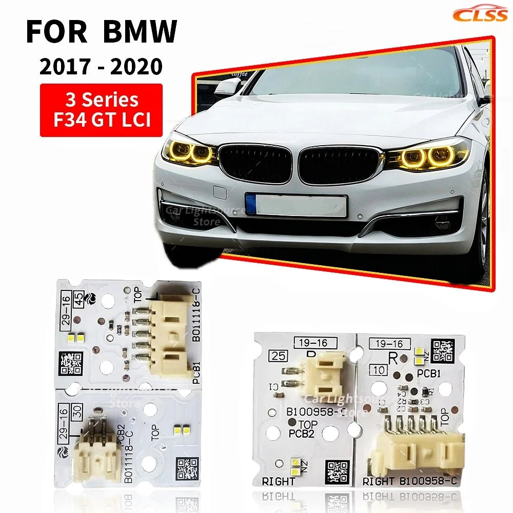 Angel Eyes DRL Boards For BMW 3 Series F34 GT LCI 2017-2020 LED Headlight Daytime Running Lights Module for