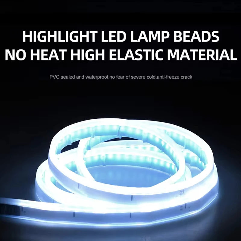 New LED Car Hood Decorative Light Strip Start Scan Dynamic A