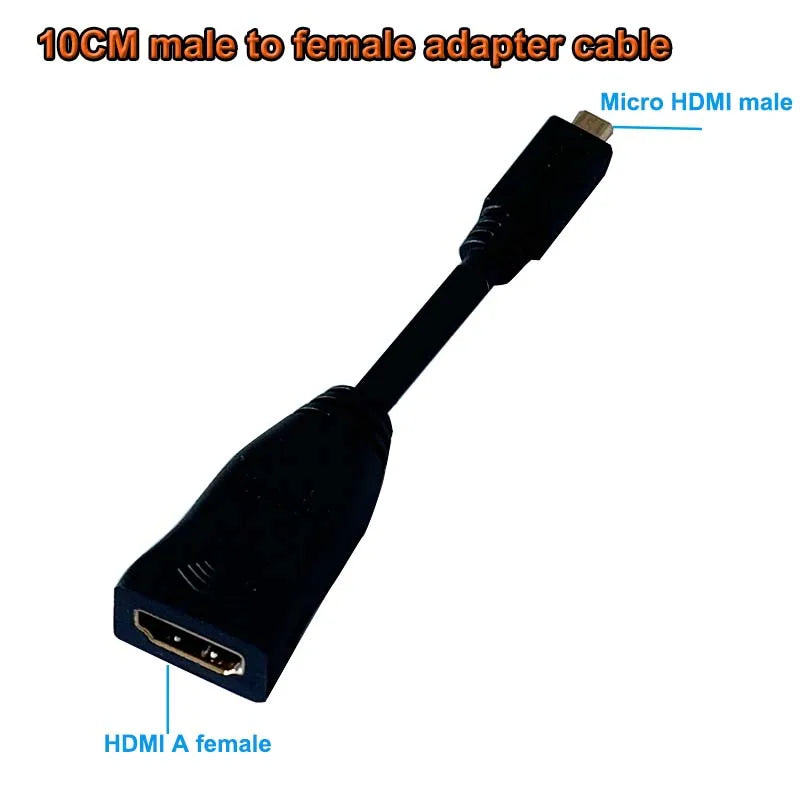 Micro HDMI Cable to HDMI 4K 60Hz Short HDMI to Micro HDMI adapter Cable for Gopro Hero Tablet Camera portable Screen Laptop