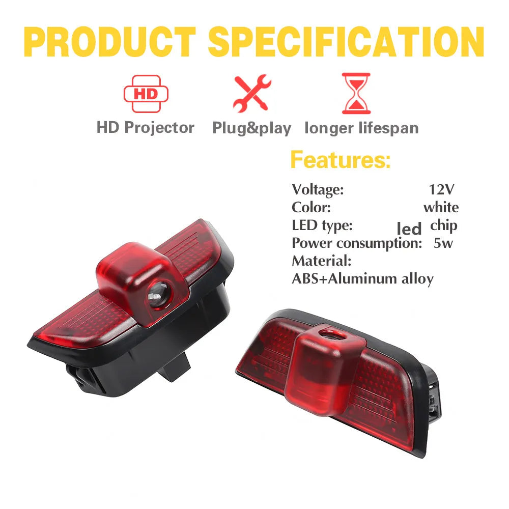 LED Car Door Interior Welcome Warning Light For Mercedes Ben