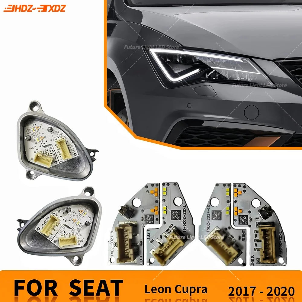 DRL Boards Headlight Daytime Running Light LED Module For 2017-2020 SEAT Leon Cupra MK3 B102233-D 5F0941475A