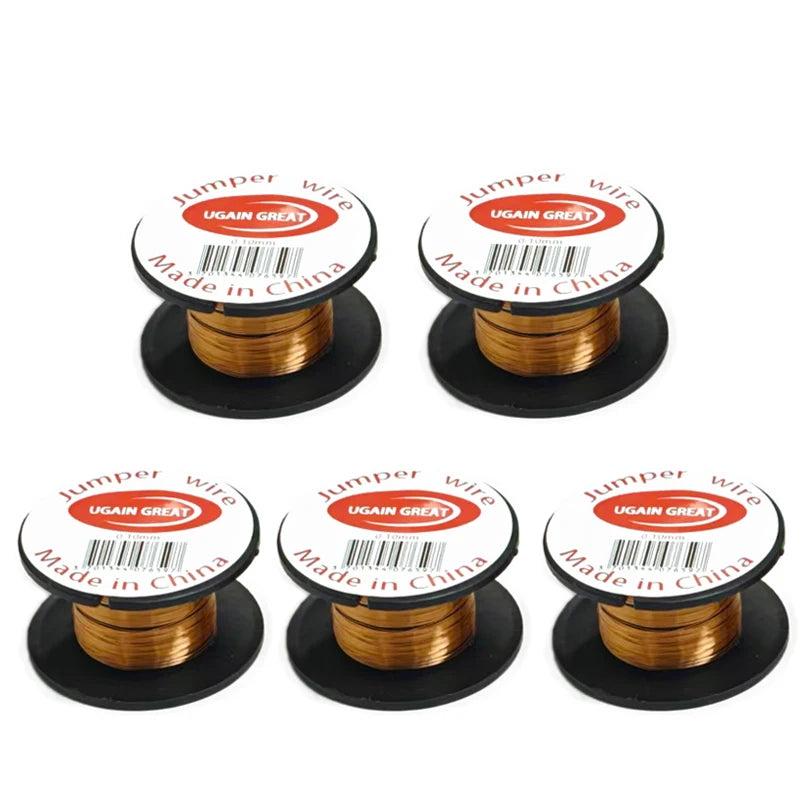 0.1mm 5pcs Soldering Wire PCB Link Jumper Wire Maintenance Jump Line for Mobile Phone Computer PCB Welding Repair Tools