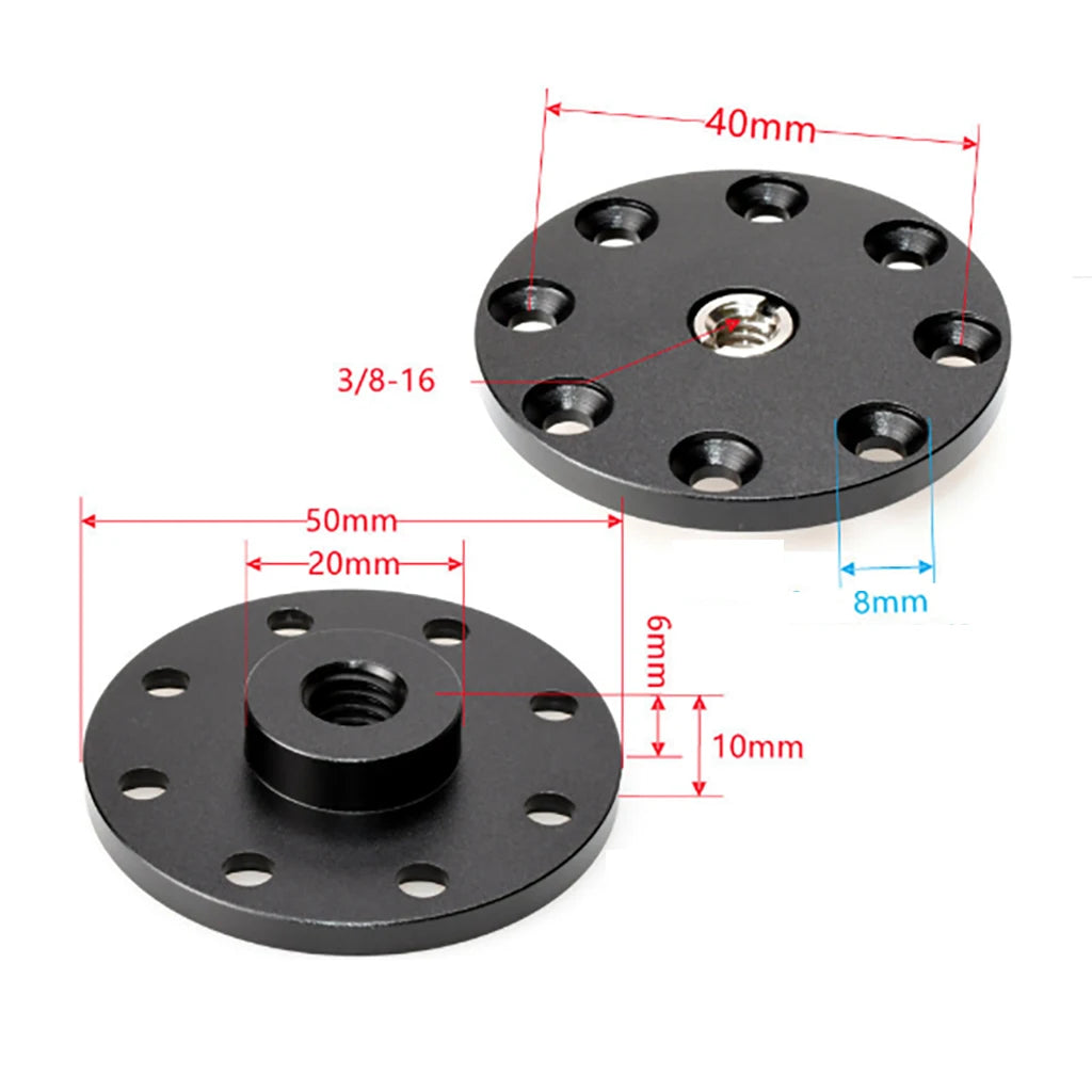 Metal Plate Wall Mount 1/4 3/8 Thread Magic Arm Fixed Base for Webcam Projector Holder Monitor Light Stand DSLR Camera Bracket