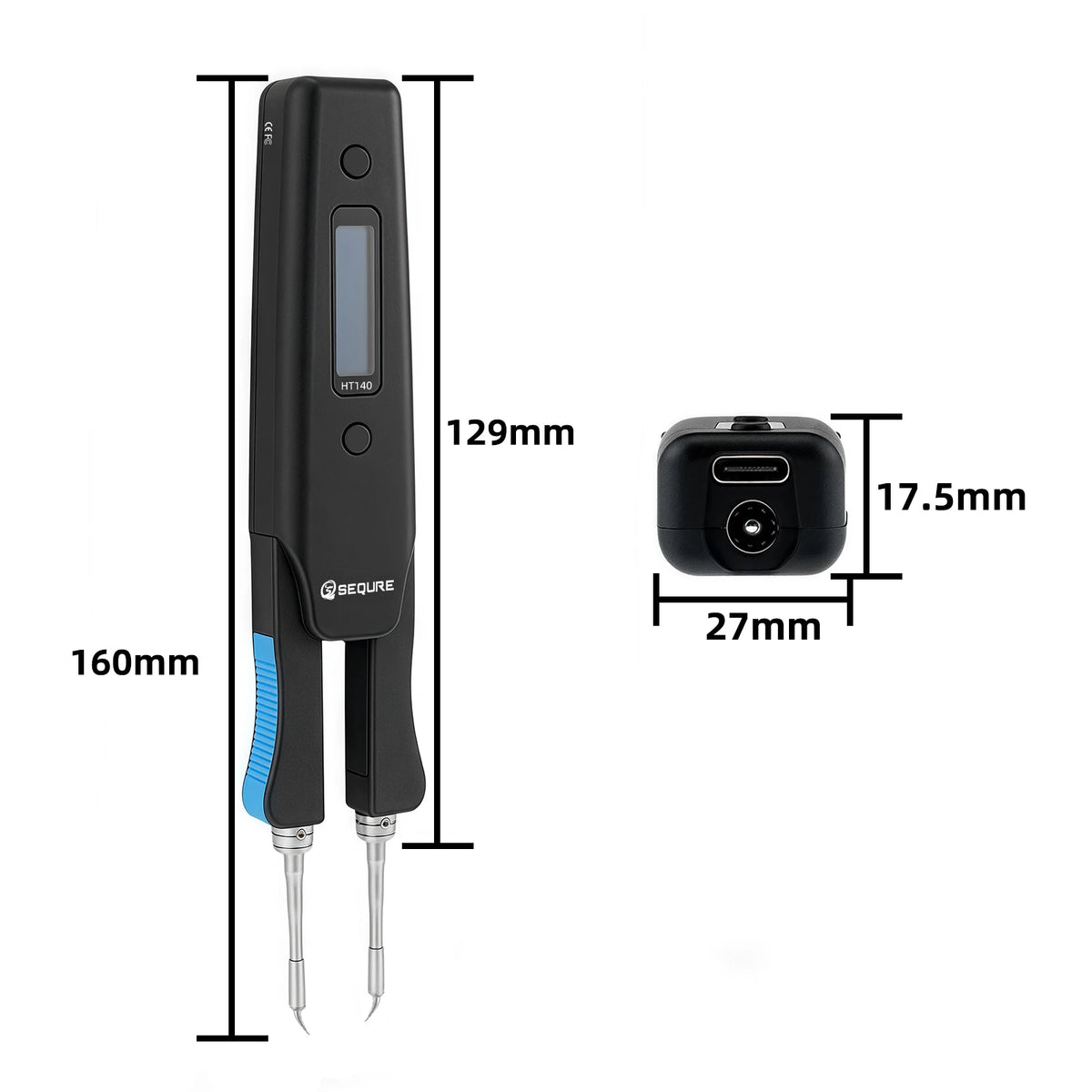 SEQURE HT140 Desoldering Tweezers Portable 2 in 1 Soldering 