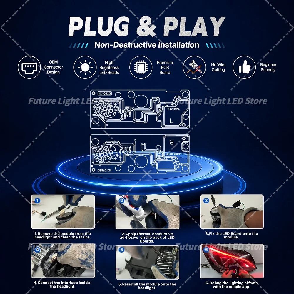 DRL Boards Angel Eyes APP Control Multicolor Daytime Running Lights Module RGBW for BMW G28 G21 G20