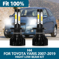 2Pcs LED Headlight H4 Car Light 6000K High Low Beam Bulbs Ki