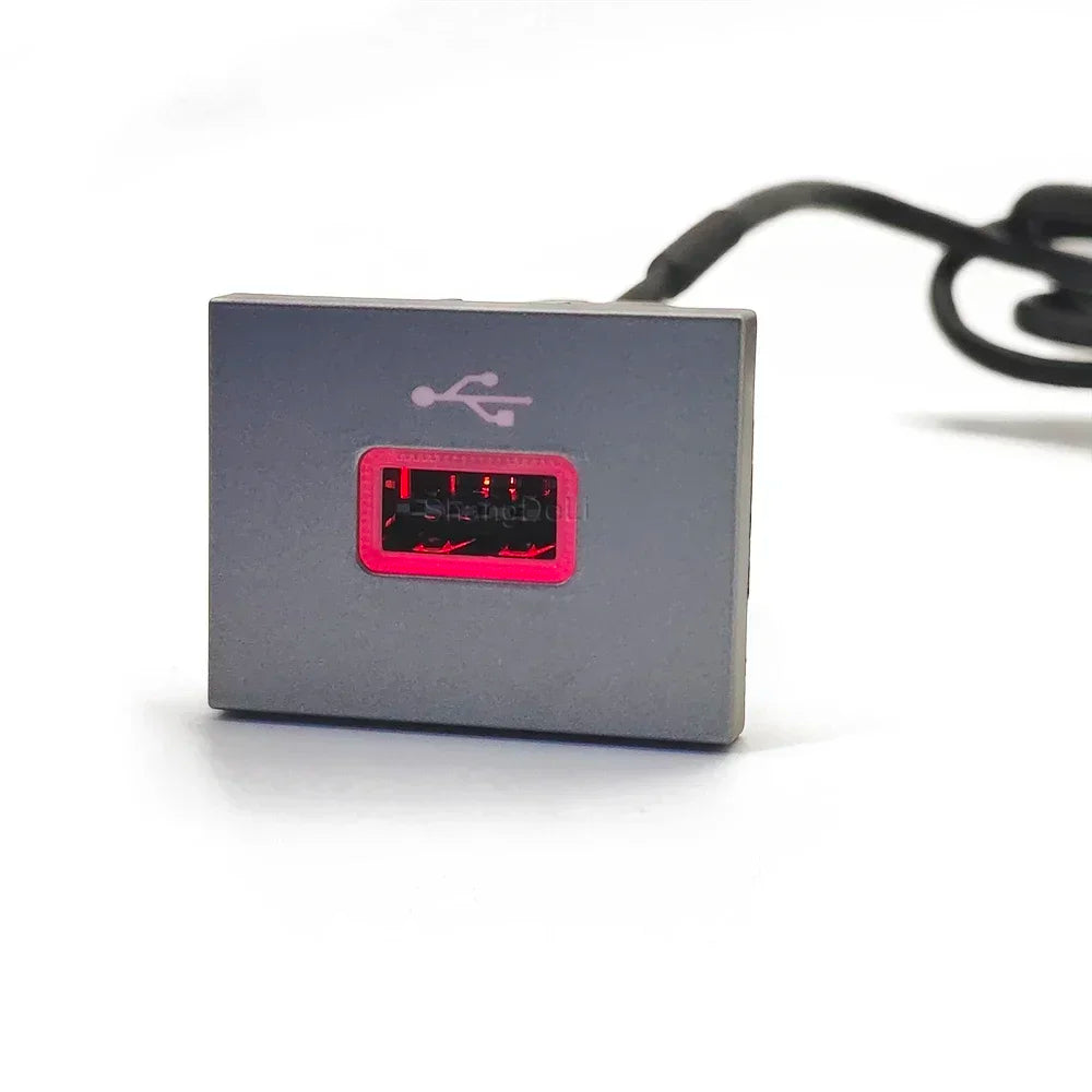 Car Black/Silver USB Input Adapter Audio Radio u-disk flash 