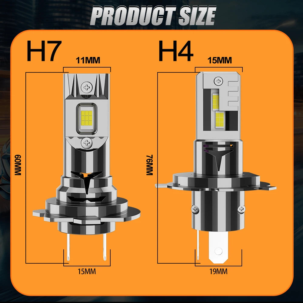 Ampoule H4 H7 LED CANBUS High Power Spotlight Led Headlight 