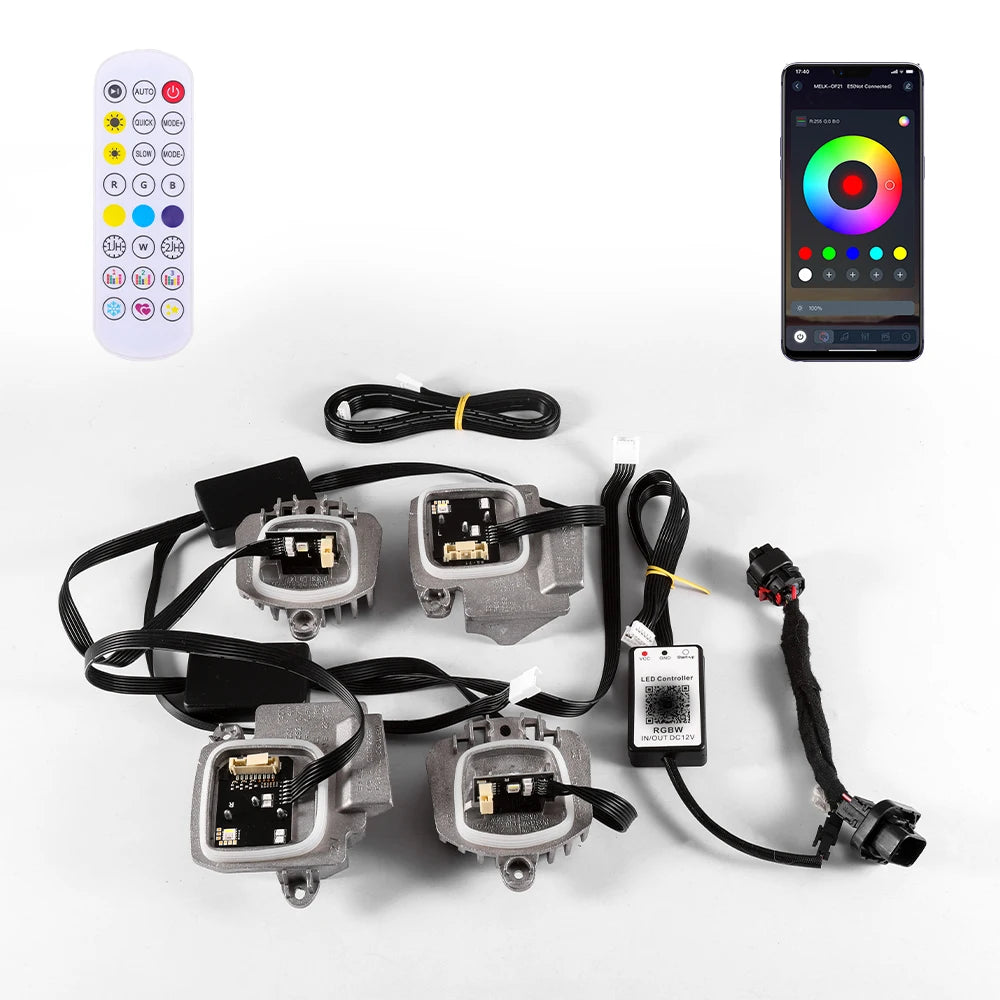 Headlight Upgrade Set with RGB DRL APP Control LED Module Perfect Fit for G22 G23 G26 2021 2025 for BMW G23