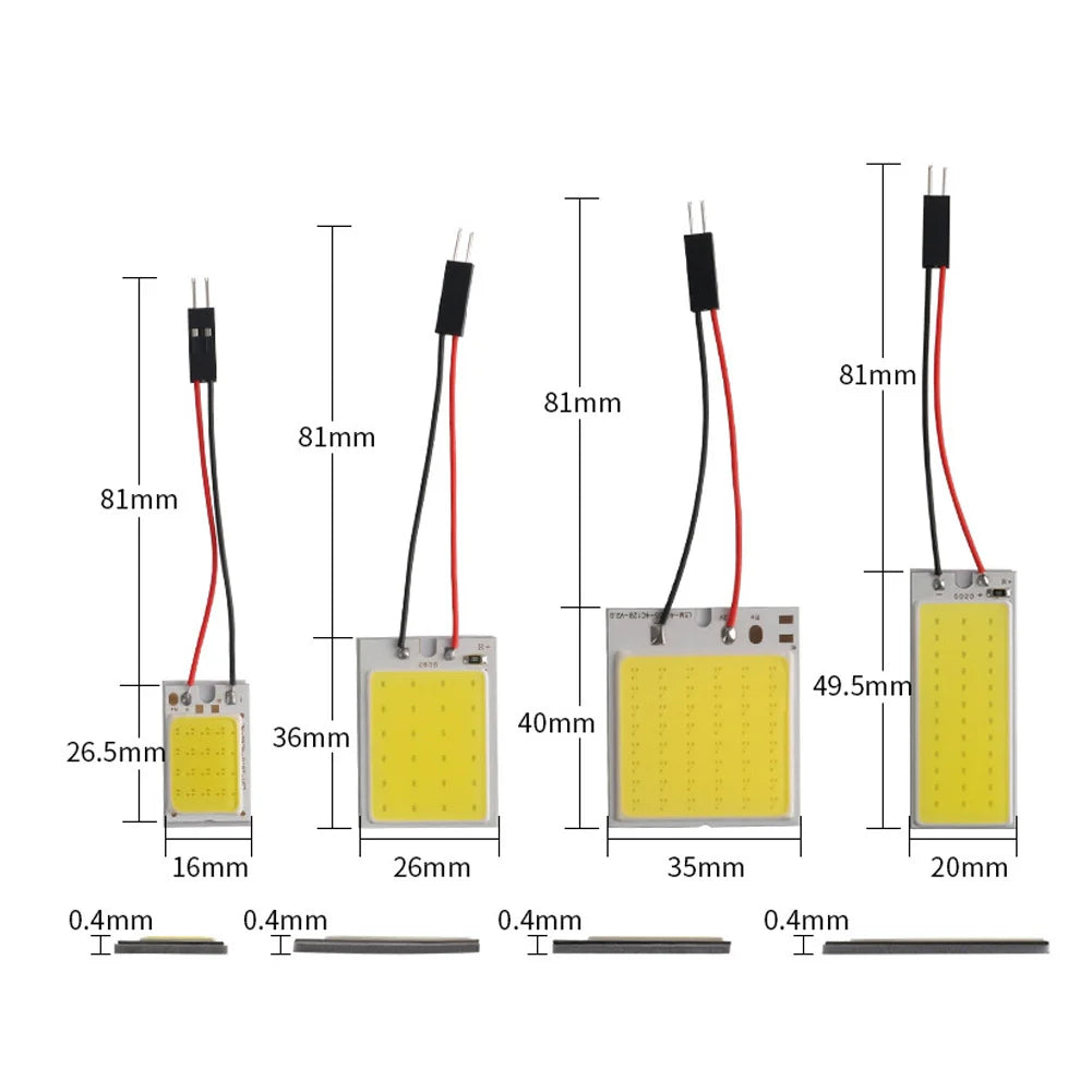 Car Interior Ceiling LED Light Panel 6000K White COB LED Lig