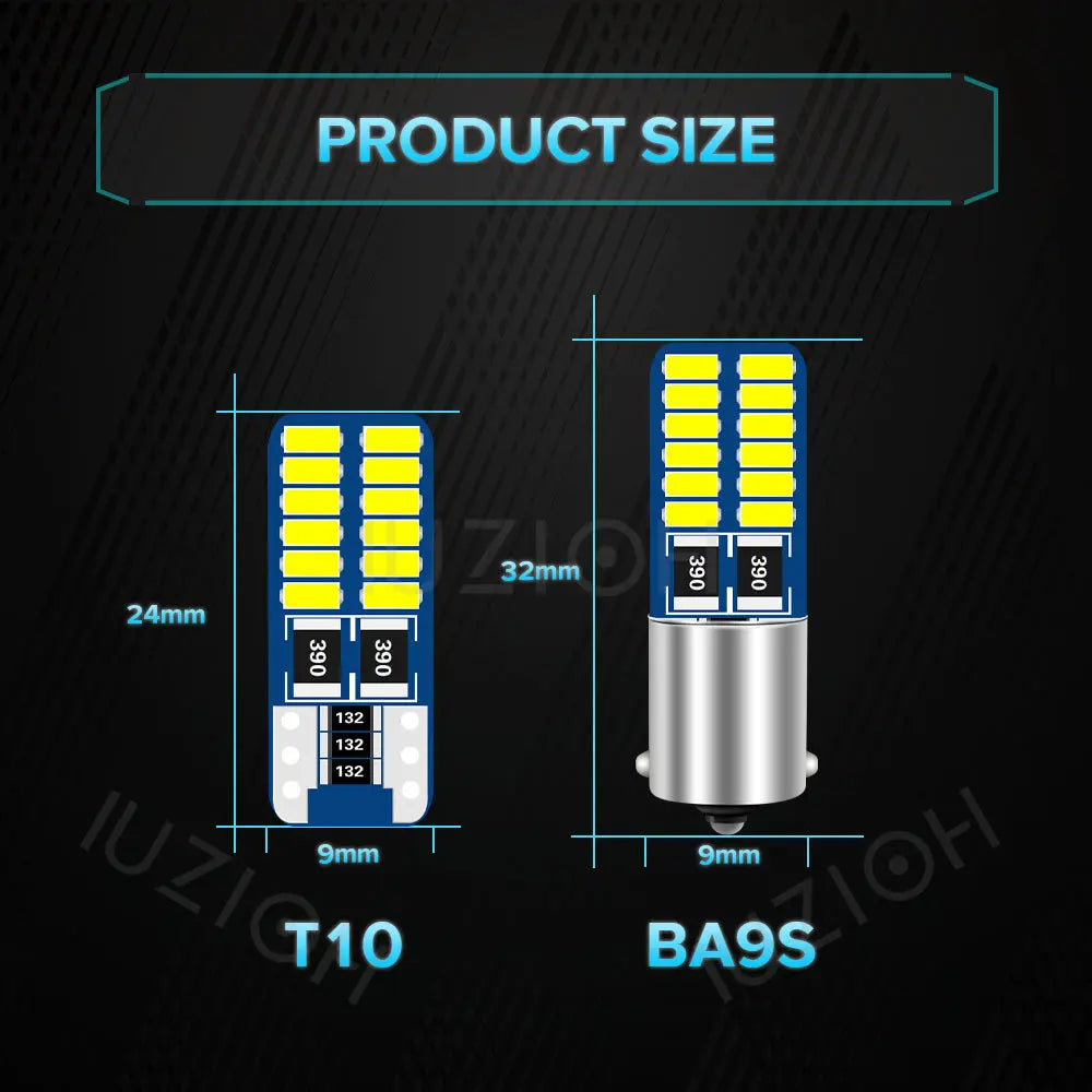 IUZIOH 2PCS C5W Festoon 31mm C10W Led 28mm 36mm 39mm 41mm Ca
