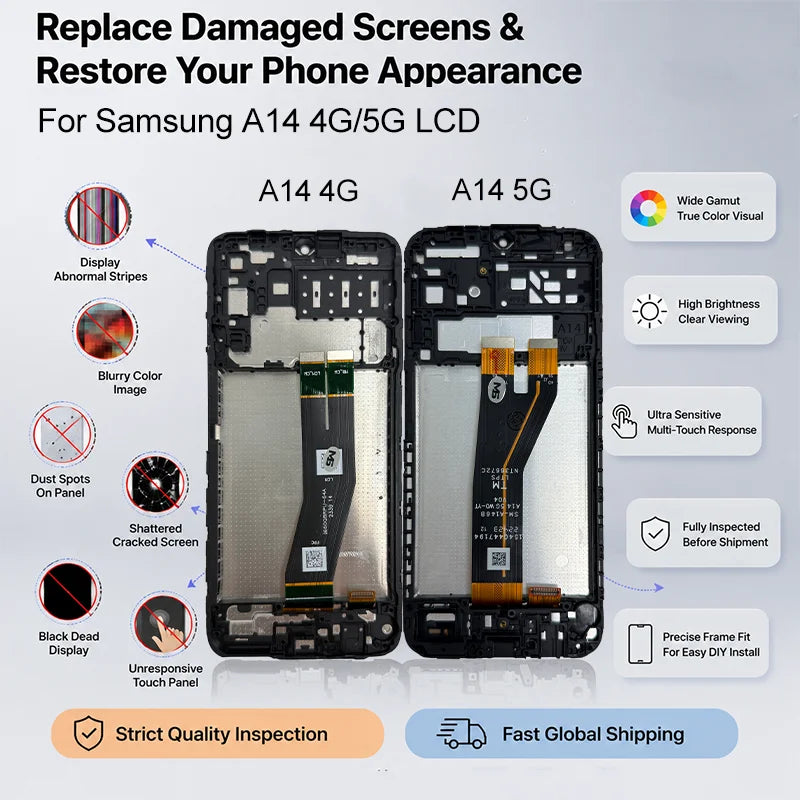 IPS For Samsung Galaxy A14 4G LCD SM-A145F Display Touch Scr