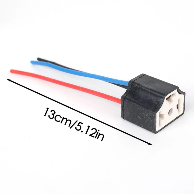 Ceramic LED H4 Headlight Socket Car Headlight Replacement Re