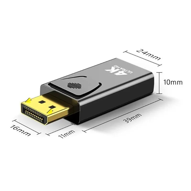 4K DisplayPort to HDMI-compatible Adapter Cable 1080P DP to 