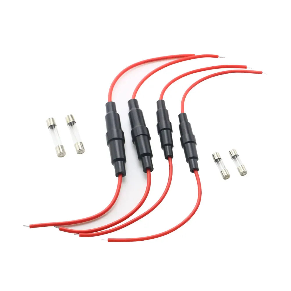 5PCS Glass Fuse Holder 5 20mm 6 30mm Screw Type with 22-14 A
