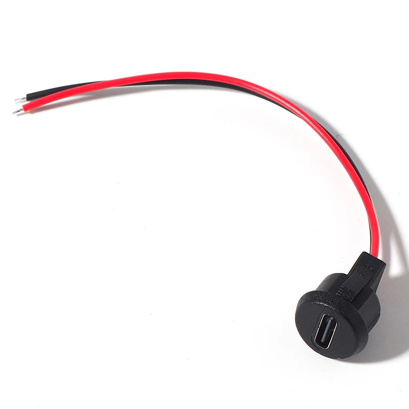 1-10pcs Type-C Female 2 Pin USB Type C Connector Female Sock