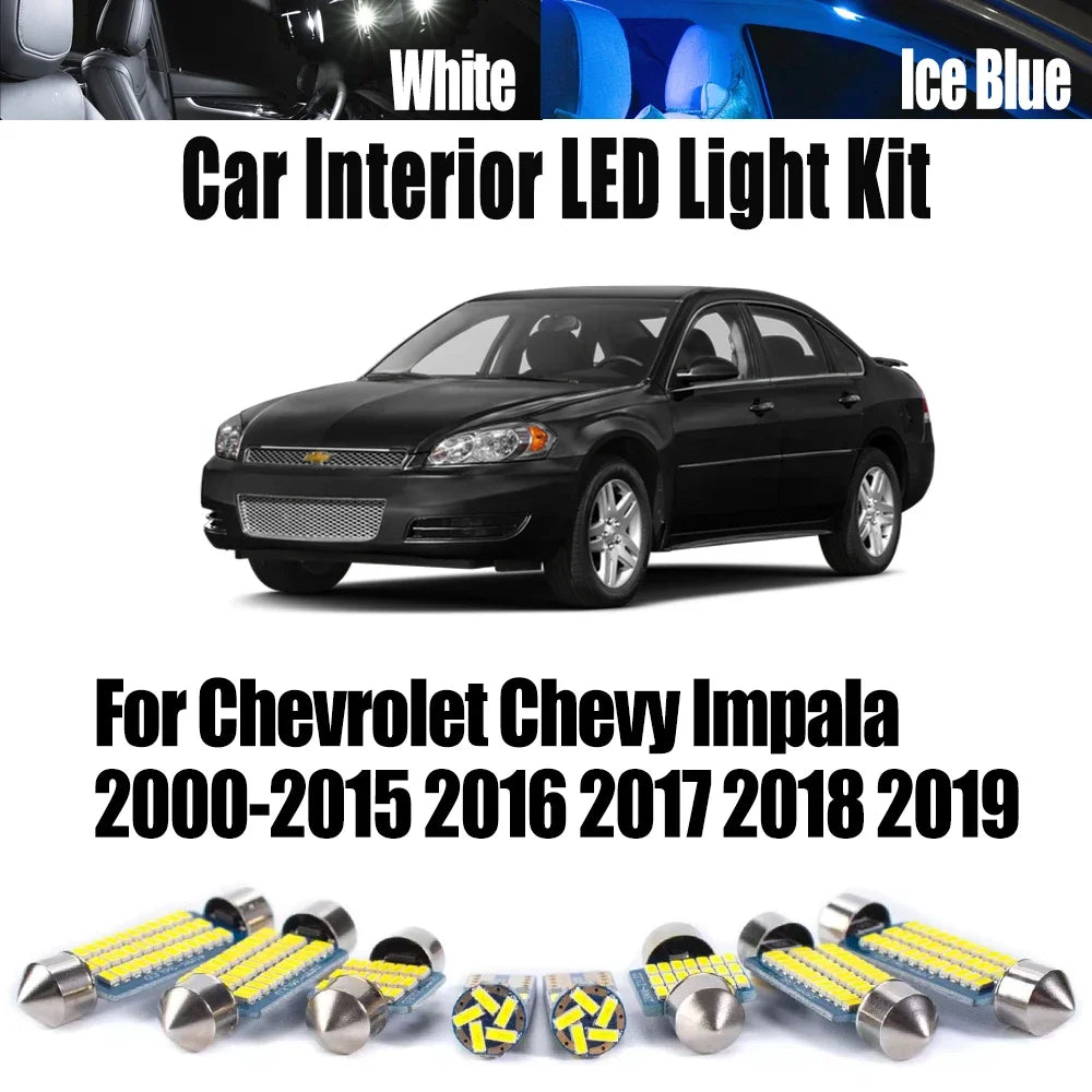LED Interior Light Kit for Chevrolet 2000-2015 - Canbus Error-Free Interior Bulbs