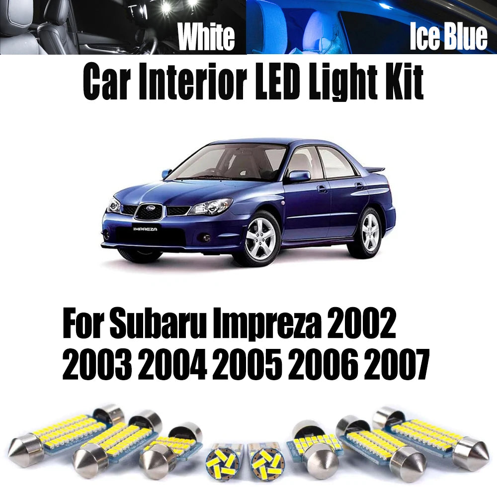 8-Piece LED Interior Light Kit for Subaru - Canbus Error-Free Interior Bulbs