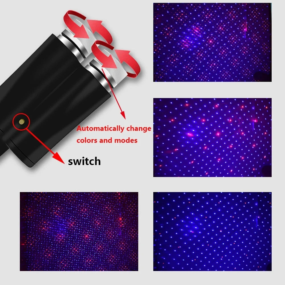 Mini Led Double Headed Roof Starry Night Light Car Atmospher