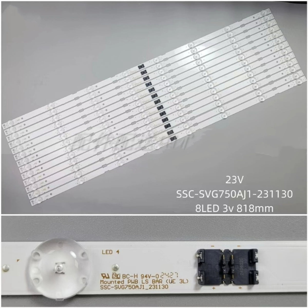 LED Backlight Strip for 13PCS LED backlight Mounted PWB LS BAR(UE 3L) SSC-SVG750AJ1_231130 U307 K U75F521 for
