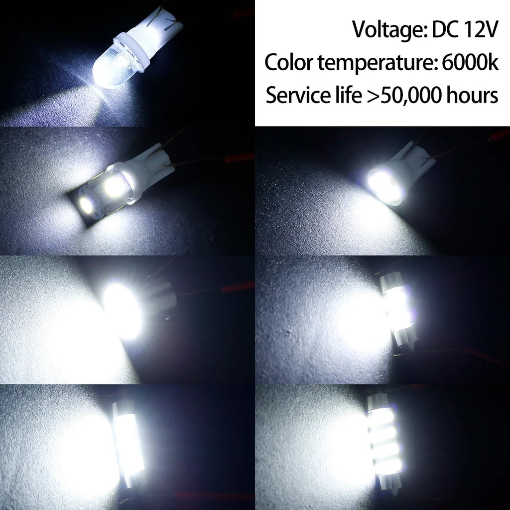 42/20Pcs LED Car Interior Lights T10 6000K SMD LED Xenon Whi