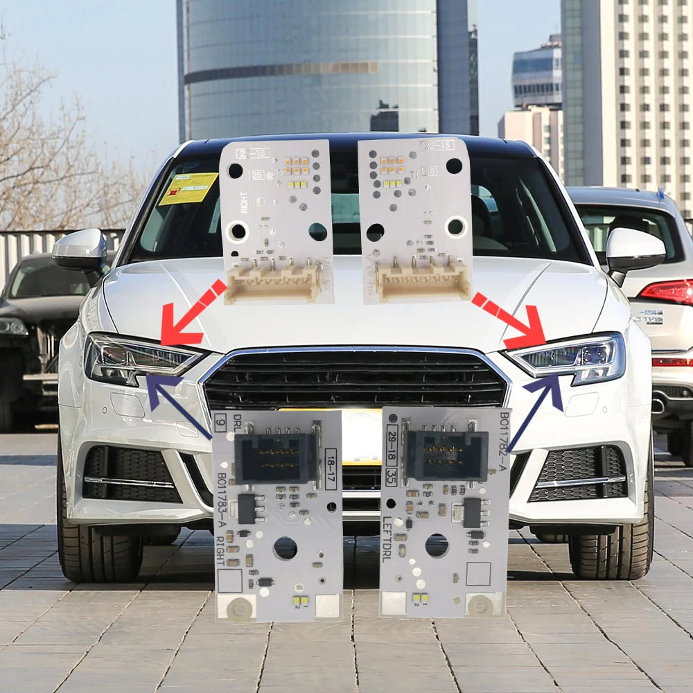 LED Headlight DRL White Lightsource Boards B011783-A B011782-A 8V0998474A for Audi S3 A3