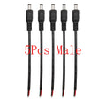 DC Power Pigtail Cable Wire 5.5mm X 2.1mm DC Male Plug / Female Socket Jack Connector for Repair DIY CCTV Camera LED Light Strip