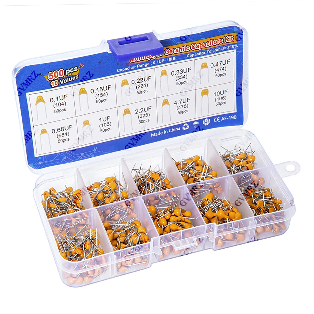 10Values 0.15UF 0..22UF 0.33UF monolithic ceramic capacitor 