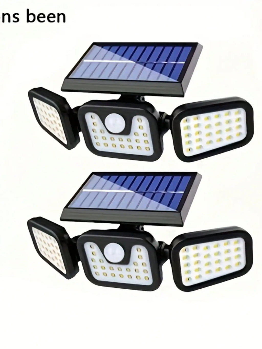2025 Upgraded Solar Security Lights Outdoor 270 Human Detection & 3-Heads Adjustable IP65 Waterproof Motion Sensor Flood Light