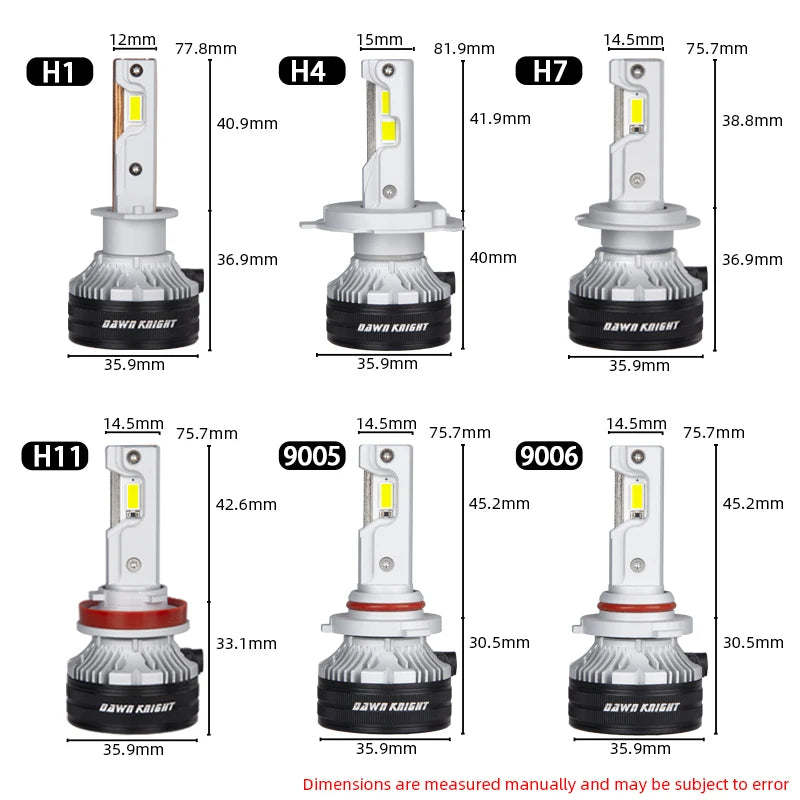 DAWNKNIGHT K7C 4300K H7 H4 H11 Led Lamp 3 Copper Tube Led Li