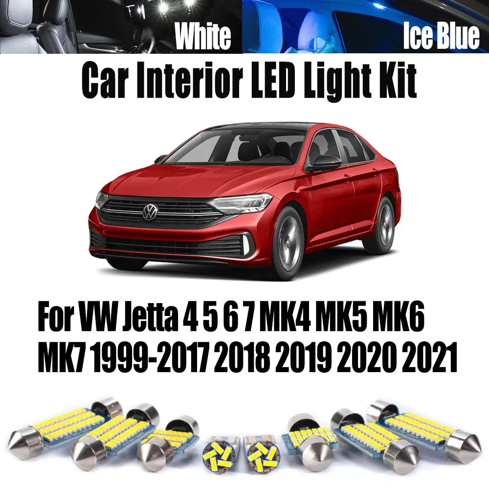 LED Interior Light Kit for VW MK6 MK5 MK4 1999-2019 - Canbus Error-Free Interior Bulbs