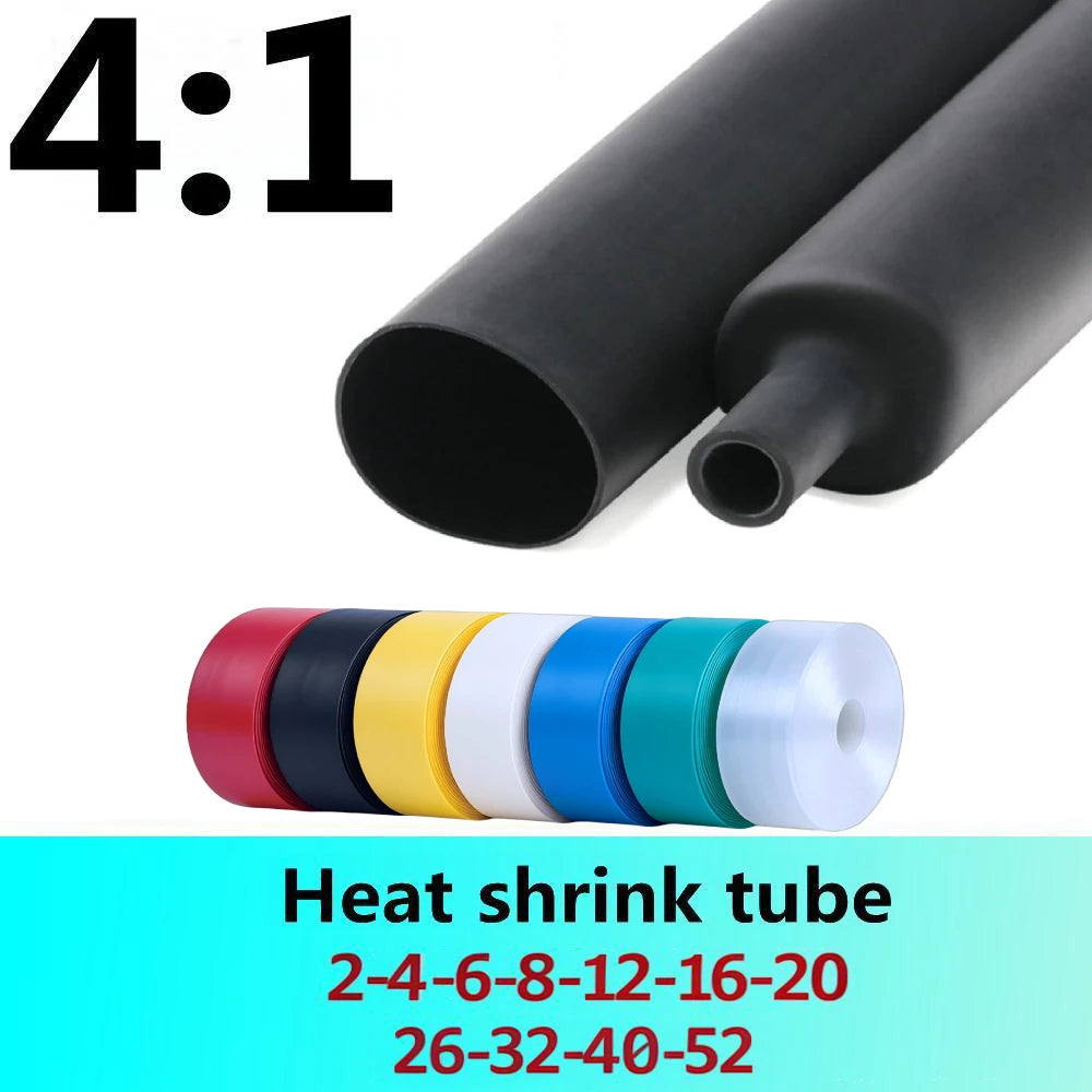 4 1 Heat Shrink Tubing with Adhesive 1m/2m/5m 7 Colors 2mm 5