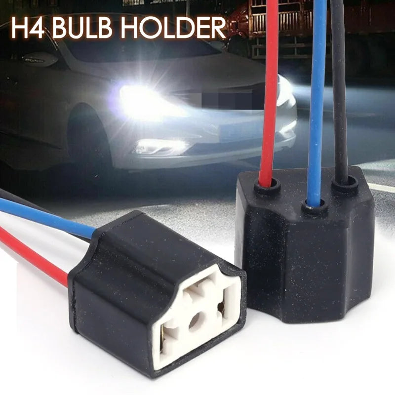 Ceramic LED H4 Headlight Socket Car Headlight Replacement Re