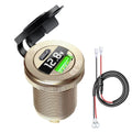 12/24V Dual USB Car Socket Charger LED Voltmeter Power Socket Car USB Port Fast Charger for RV Boat Marine Truck