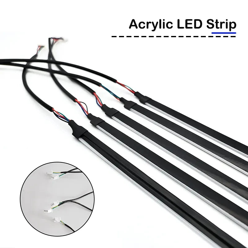 Car Ambient Light/64 Colors Acrylic LED Lamp Strips/RGB Car 
