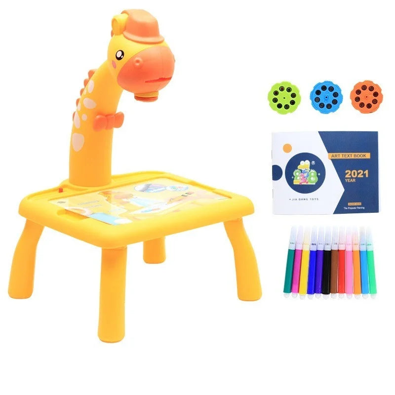 Mini Led Projector Art Drawing Table Light Toy for Children 