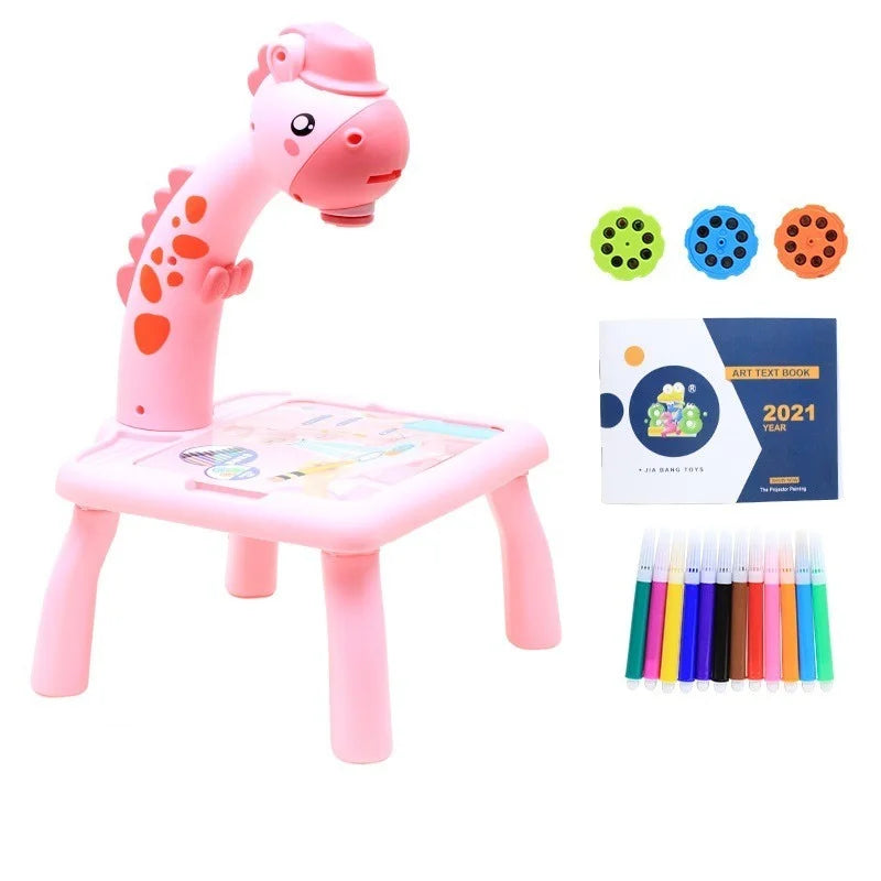 Mini Led Projector Art Drawing Table Light Toy for Children 