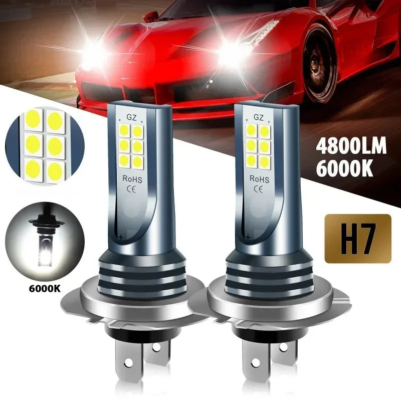 2Pcs H7 12LED Car Headlight Bulb Kit Waterproof Car Fog Ligh