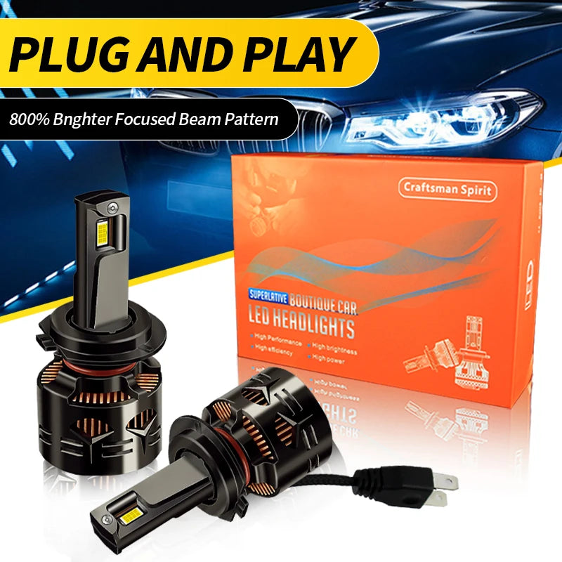 2PCS High quality White CANbus For Peugeot 301 2015-2019 LED Headlights H1 High Beams H7 Low Beams H11 Front Fog Lamps Plug&Play