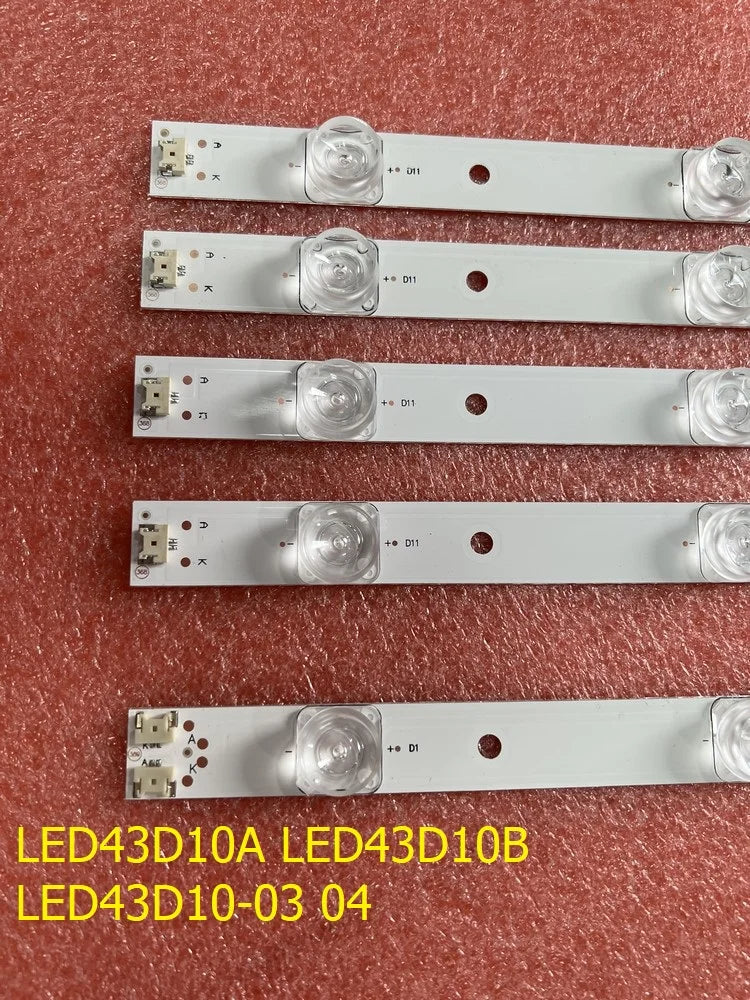 LED Backlight Strip for Kit 5pcs LED Backlight Strip For JVC LT-43M650 LT-43M450 LE43U6500U FD4351A-LU