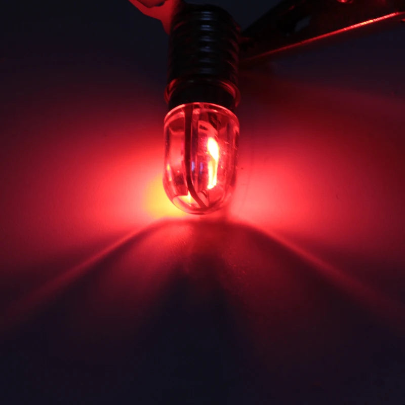 4pcs Lampen E10 Led Interior Bulb 6v 12v 24v 220v Mini Colorful 1W Auto Indicator Warning Light Signal Energy Saving Lamp 6 Volt