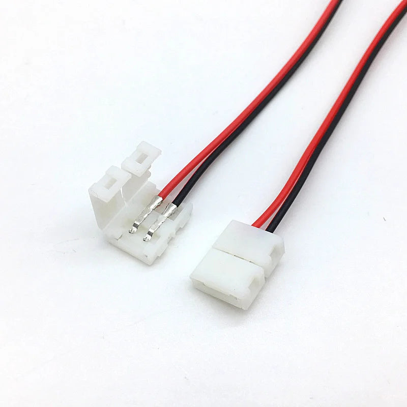 10/20pcs lot No Soldering 2 Pin Led Strip Connectors 8 Mm 10