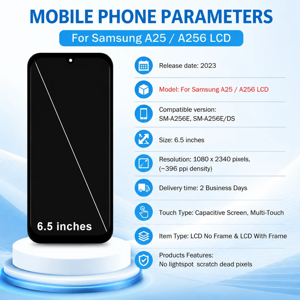 AMOLED For Samsung Galaxy A25 5G A256B LCD Touch Screen Digi