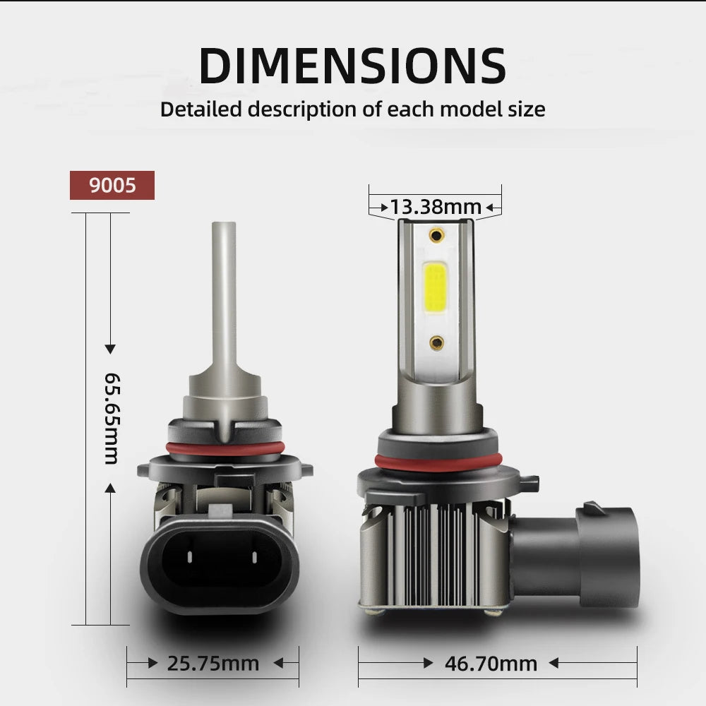4X9005 Car LED Headlight Bliub Ultra Bright High Low Beam Br