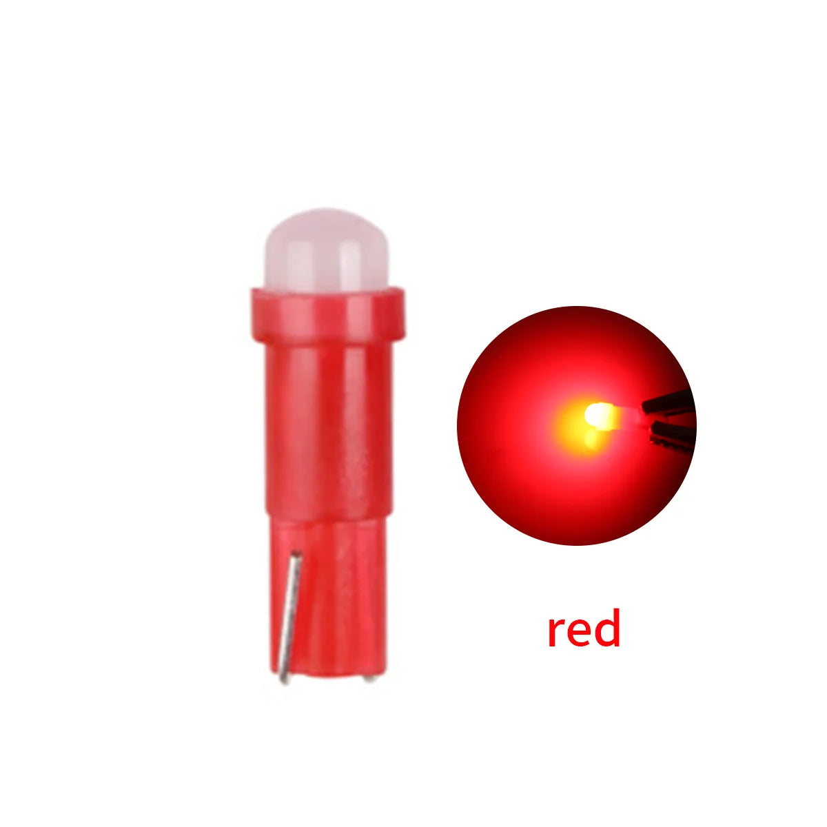 10/20pcs Car Wedge Dashboard Light T5 LED W3W Silicone Gauge Indicator Wedge Auto Instrument Lamp Car Interior Reading Light 12V