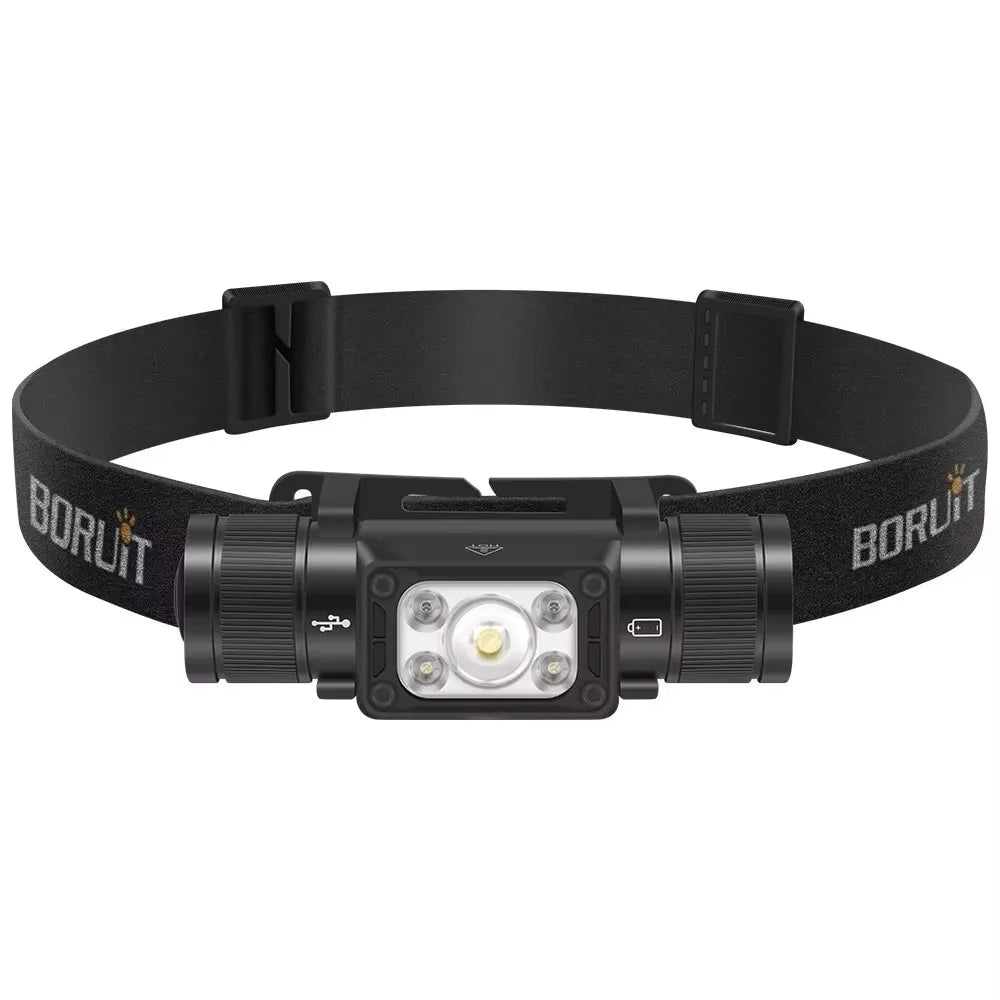 BORUiT HP340/HP350 LED Powerful Headlamp Type-C Rechargesble Headlight Waterproof Camping Fishing Head Torch Lantern