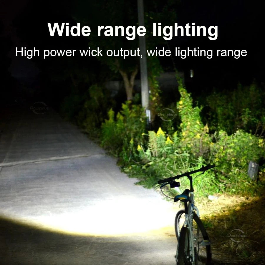 2026 NEW 990000LM USB Rechargeable Bike Light Bike Headlight