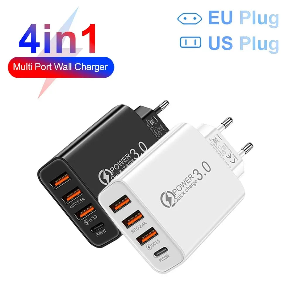 Total 20W Multi Port Wall Charger USB PD Adapter For Xiaomi 