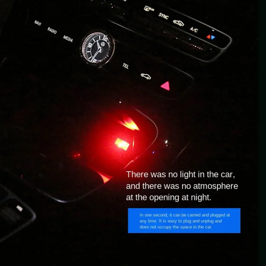 Car Mini USB LED Atmosphere Lights Car Interior Neon Decorat
